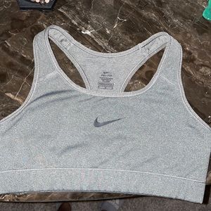 Gray Nike sports bra
